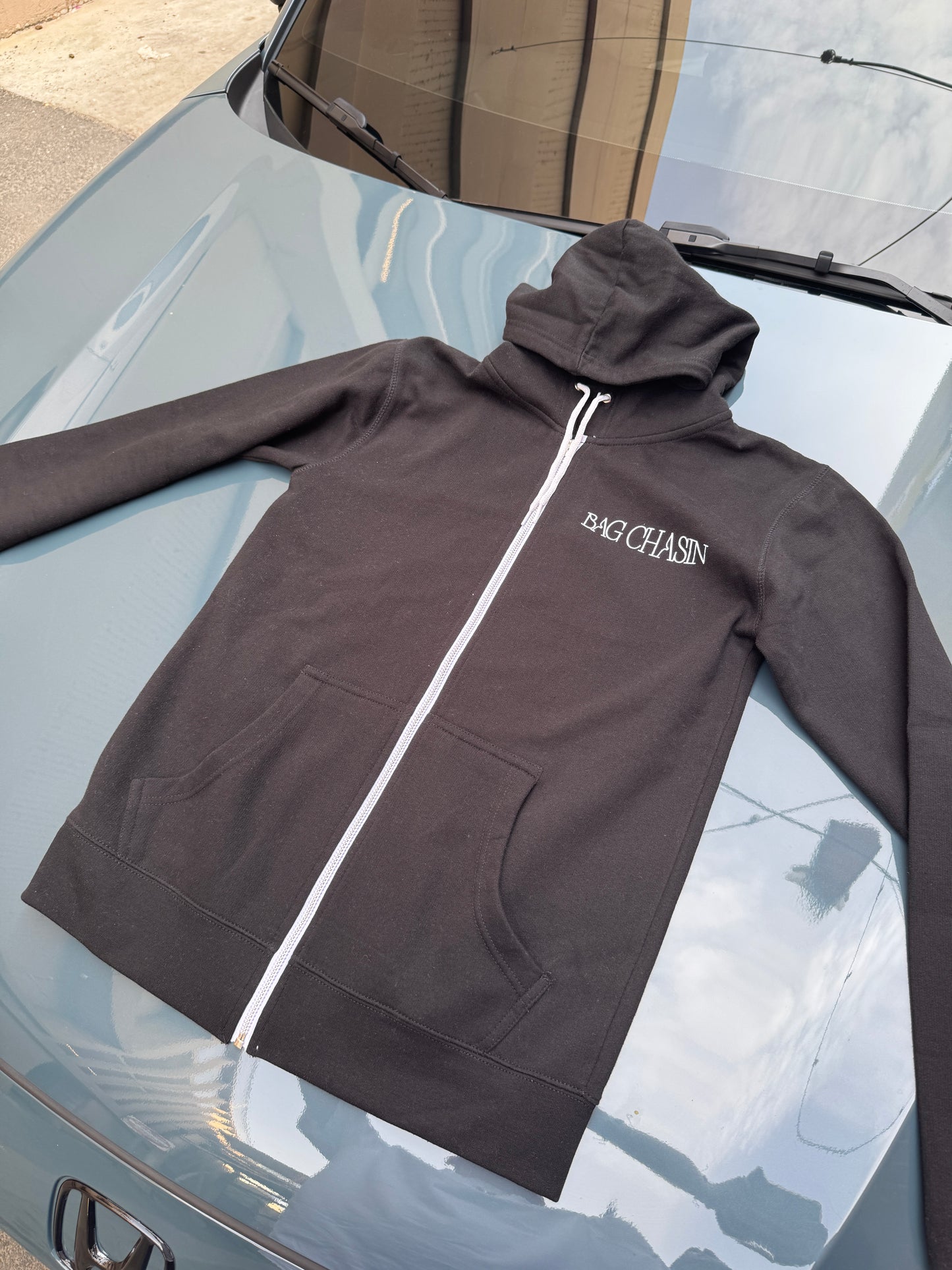 Zip up hoodies black