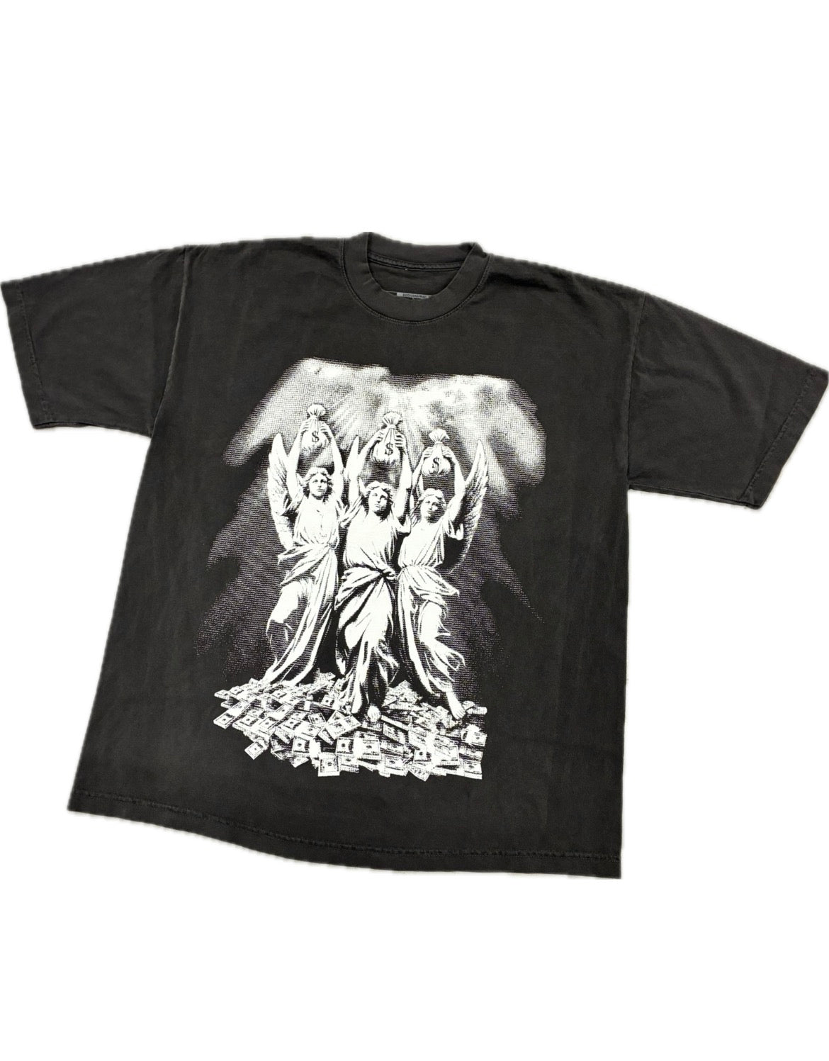 Vintage Black Angel Statue T-Shirt